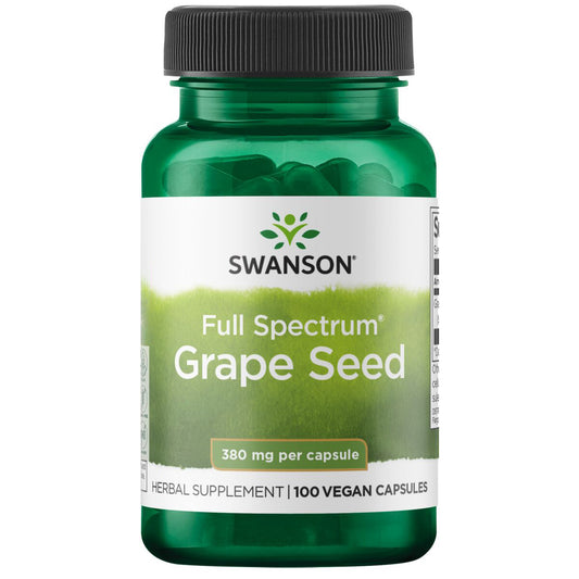 Swanson Premium Suplemento de Semilla de uva 380 mg, 100 cápsulas