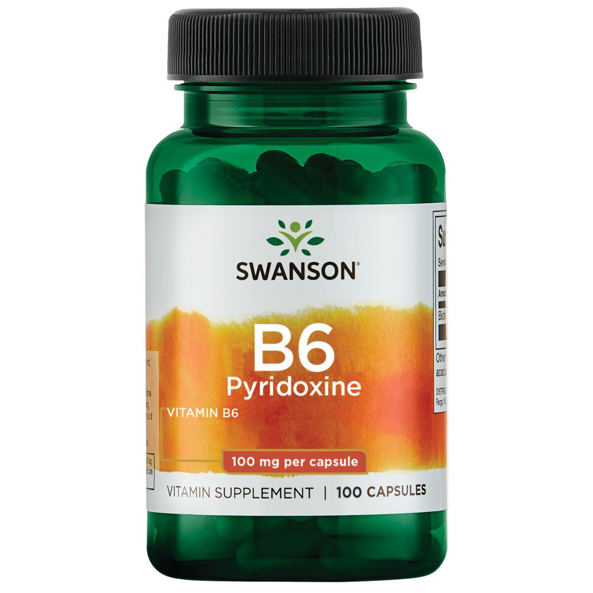 Swanson Vitamina B6 Piridoxina 100mg, 100 Cápsulas