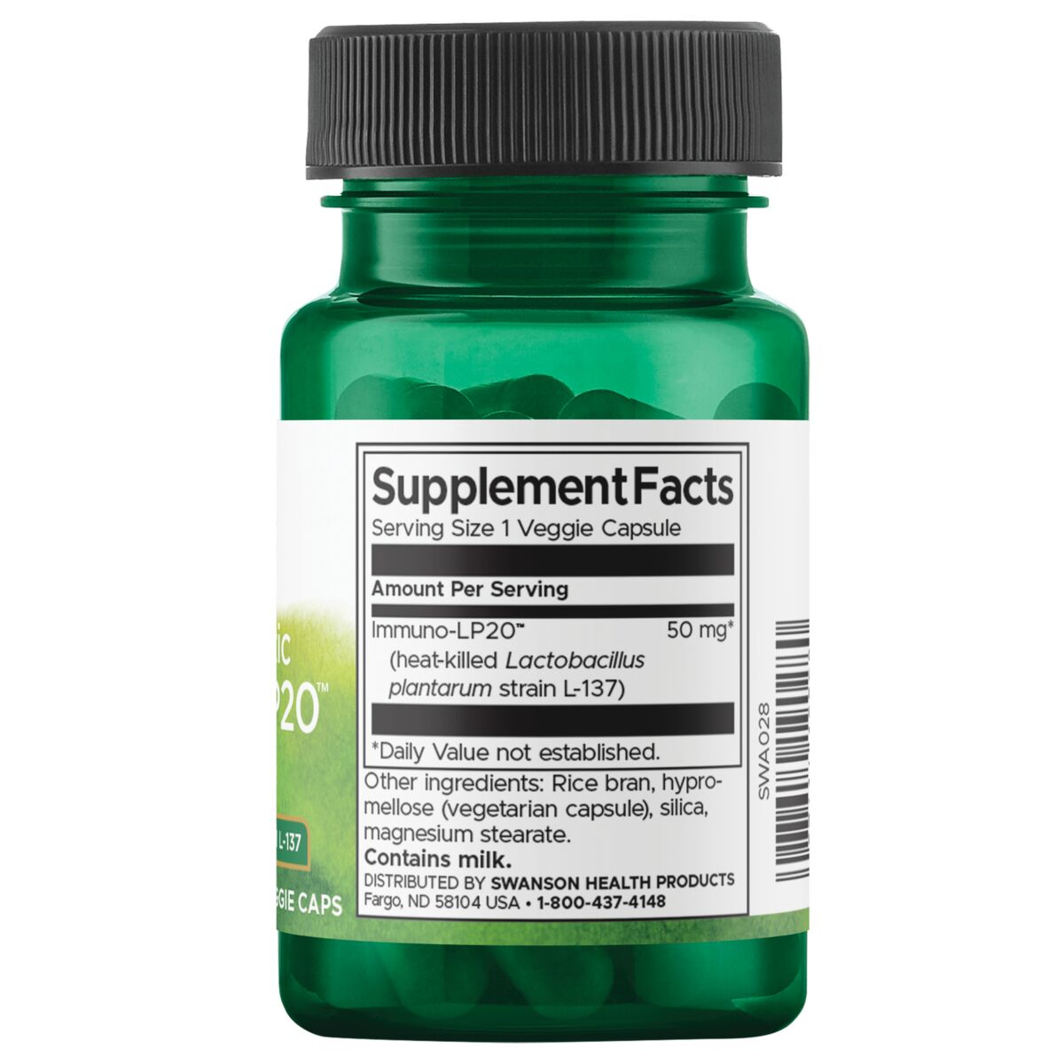 SwansonInmunobiótico Immuno-LP20 50 mg, 30 cápsulas