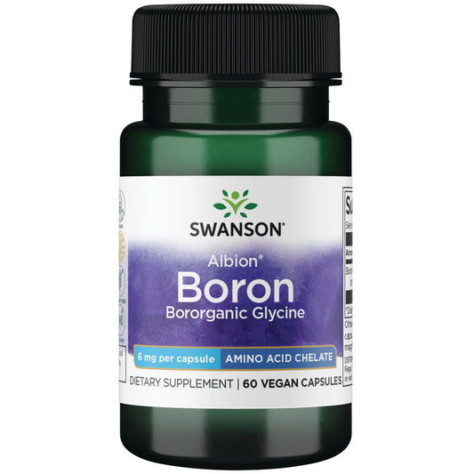 Swanson Suplemento de Boro Albion Glicina Bororgánica 6mg, 60 cápsulas