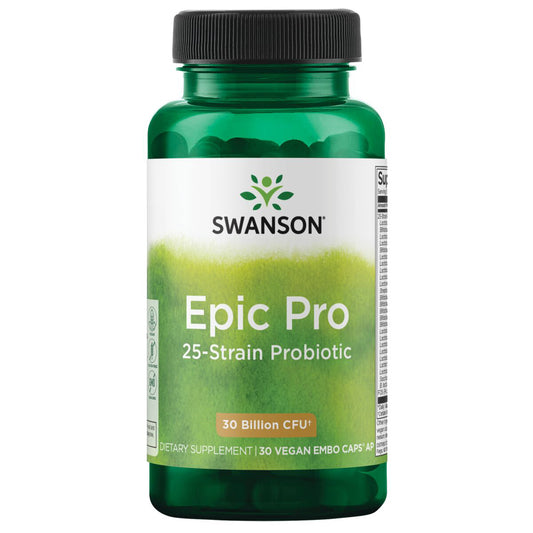 Swanson Probiótico Epic Pro de 25 cepas, 30 Cápsulas