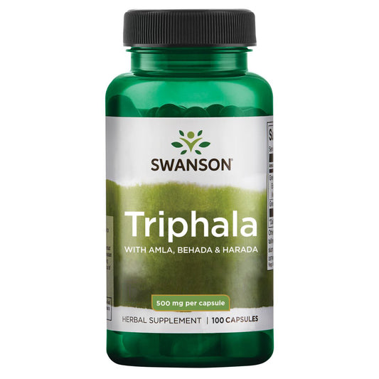 Swanson Suplemento de Triphala 500 Mg por cápsula, 100 Cápsulas