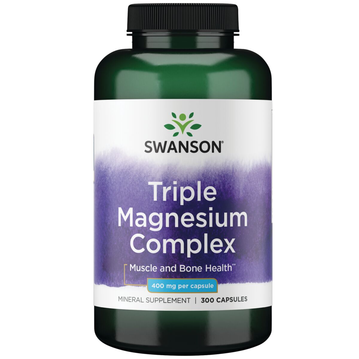 Swanson Complejo de magnesio triple 400 mg, 300 Cápsulas