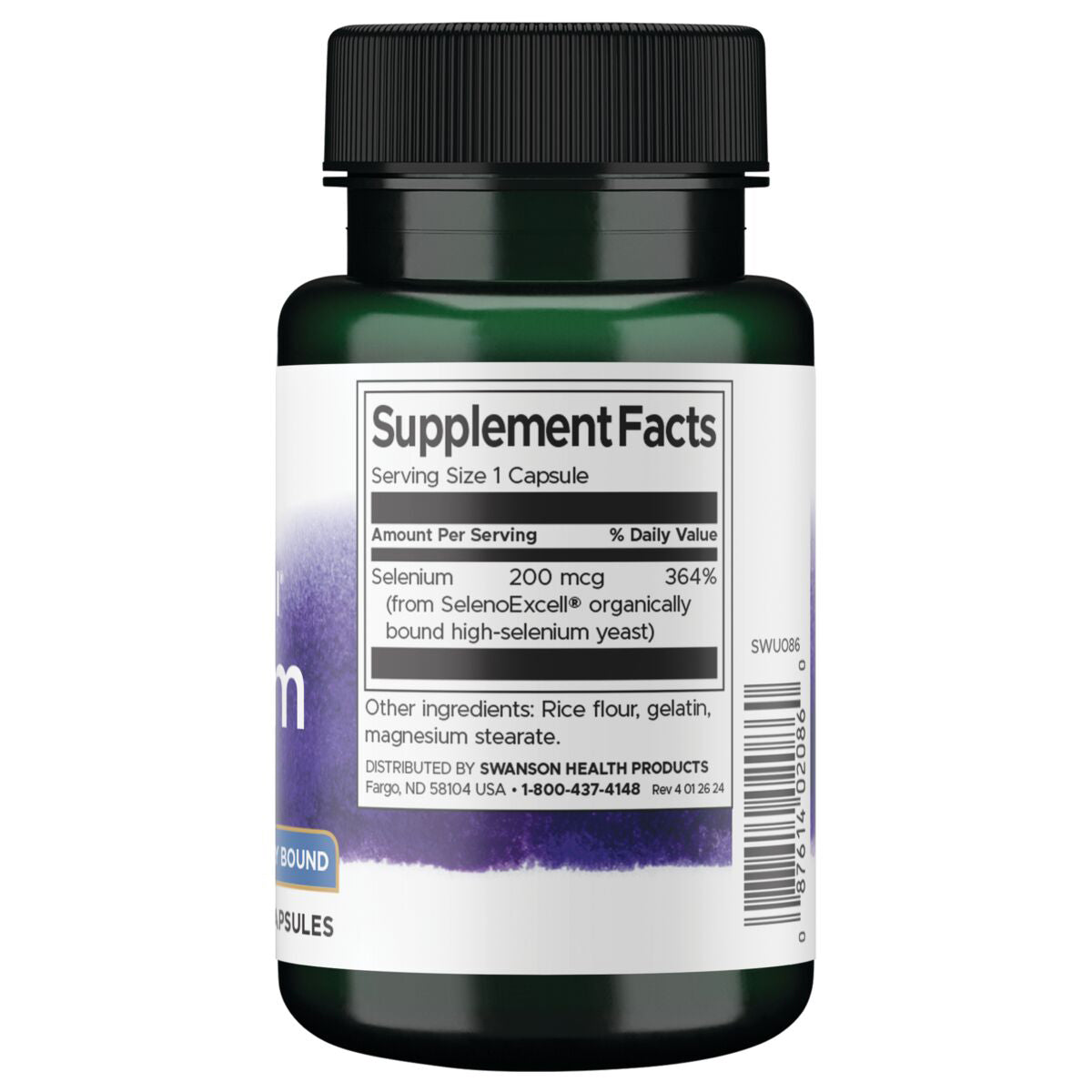 Swanson Suplemento de Selenio Selenoexcell 200 Mcg, 60 Cápsulas