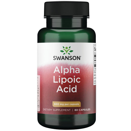 Swanson Suplemento de Alpha Lipoic Acid 600mg, 60 cápsulas