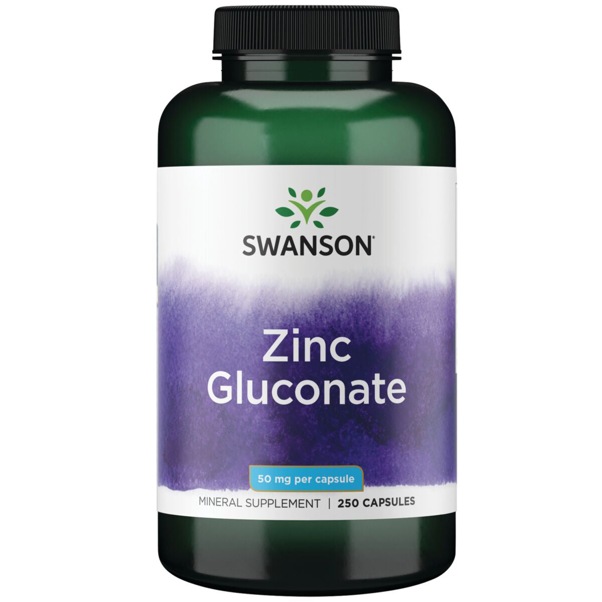 Swanson Suplemento de Zinc Gluconato 50 Mg, 250 Cápsulas