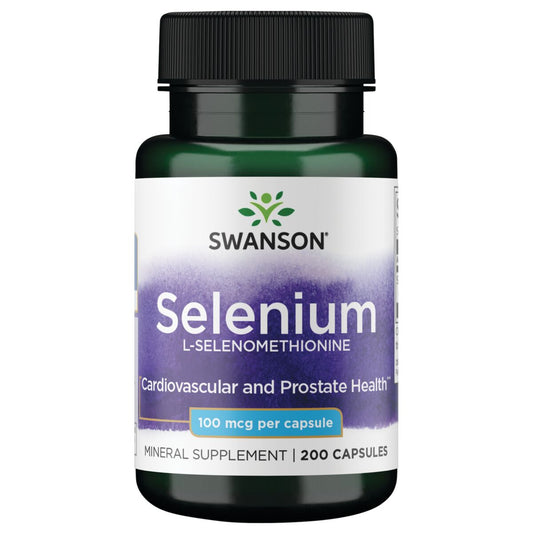Swanson Suplemento de Selenio (L-selenometionina) 100mcg, 200 cápsulas