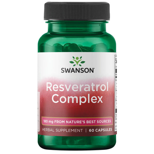 Swanson Suplemento de Complejo de resveratrol, 60 cápsulas