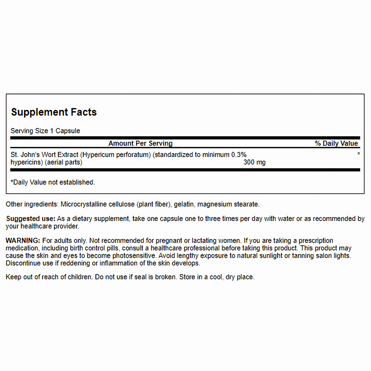 Swanson Suplemento de Extracto de hipérico estandarizado 300 mg, 120 cápsulas