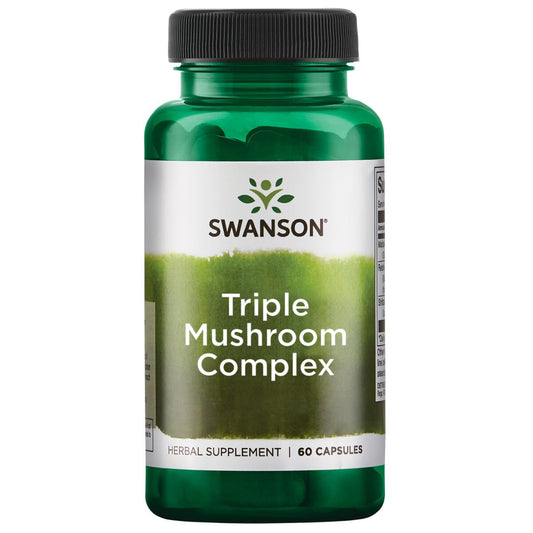 Swanson Suplemento de Complejo de tres hongos Espectro Completo - 60 Cápsulas