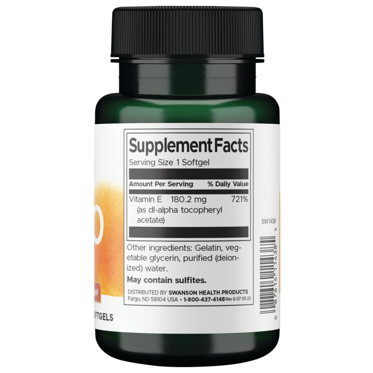 Swanson - Vitamin E 400 Iu - (180 mg) 60 geles blandos