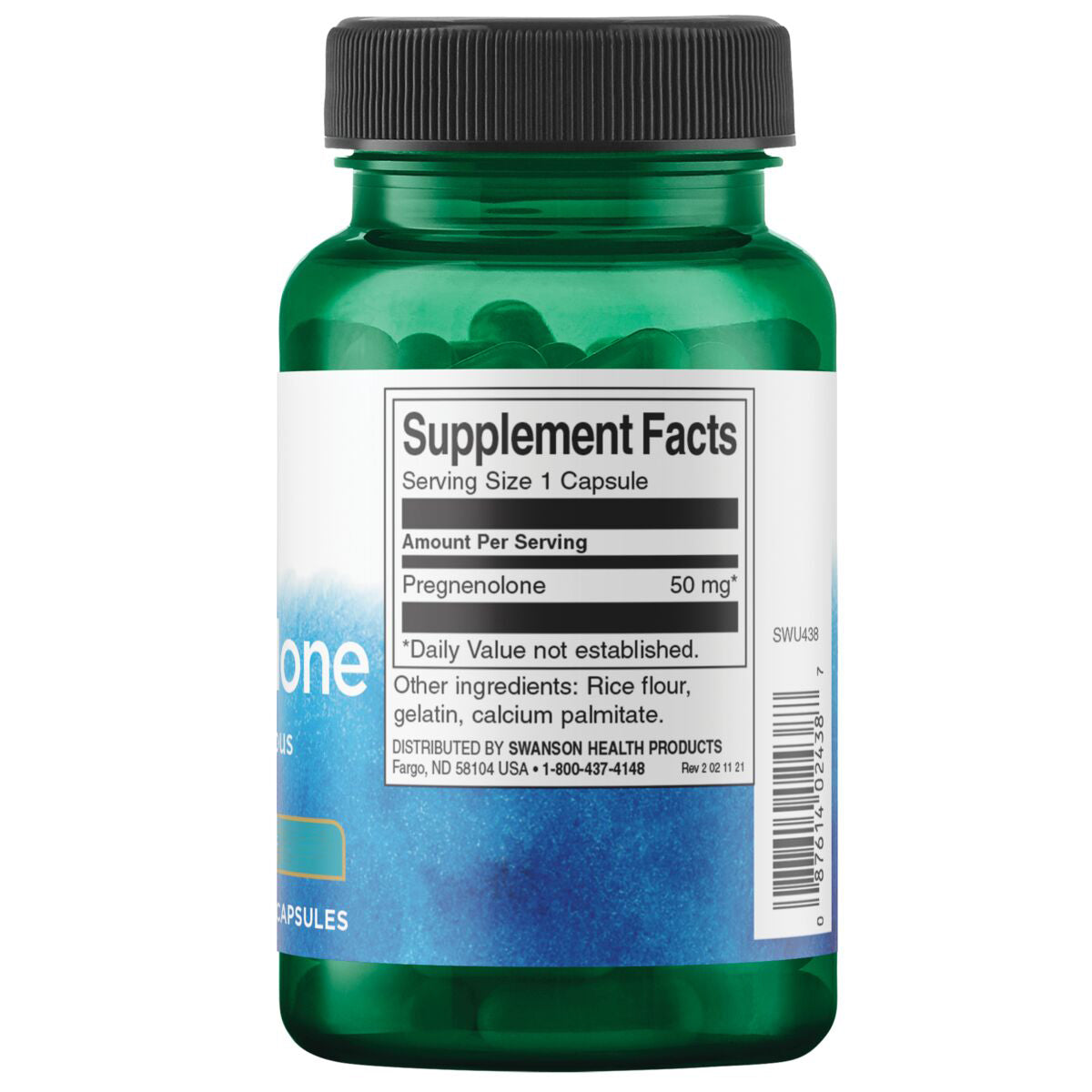 Swanson Suplemento Pregnenolona Super Strength 50 mg, 60 cápsulas