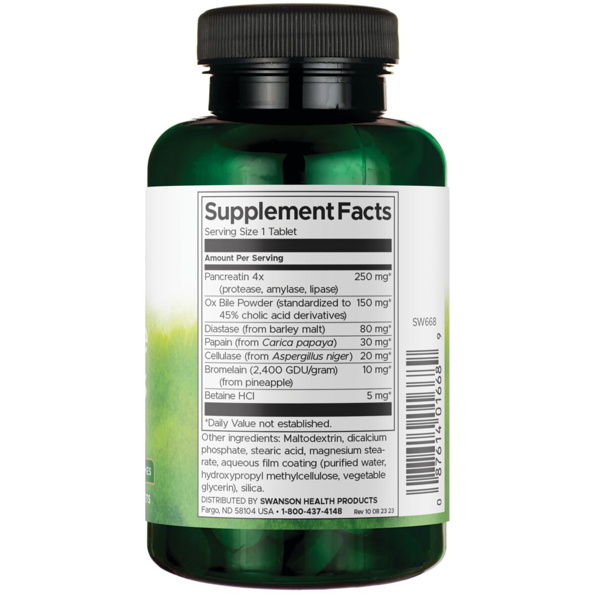Swanson - Enzimas Digestivas - 180 Tabletas