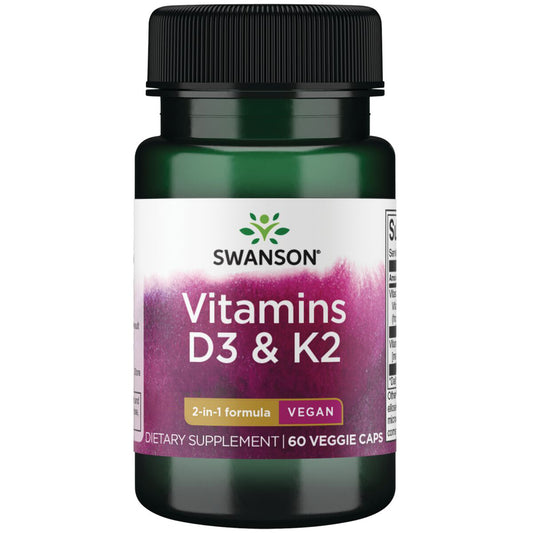 Swanson Vitaminas D3 & K2 - 2,000 Iu & 75 Mcg, 60 cápsulas