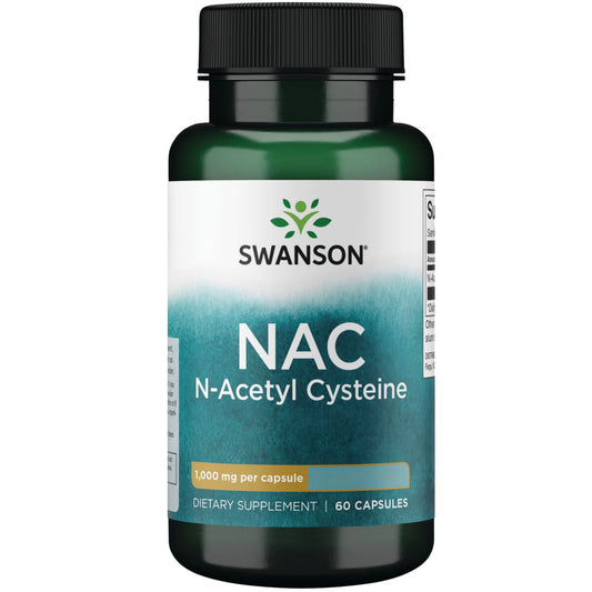 Swanson - NAC N-acetilcisteína - Potencia extra - 60 cápsulas