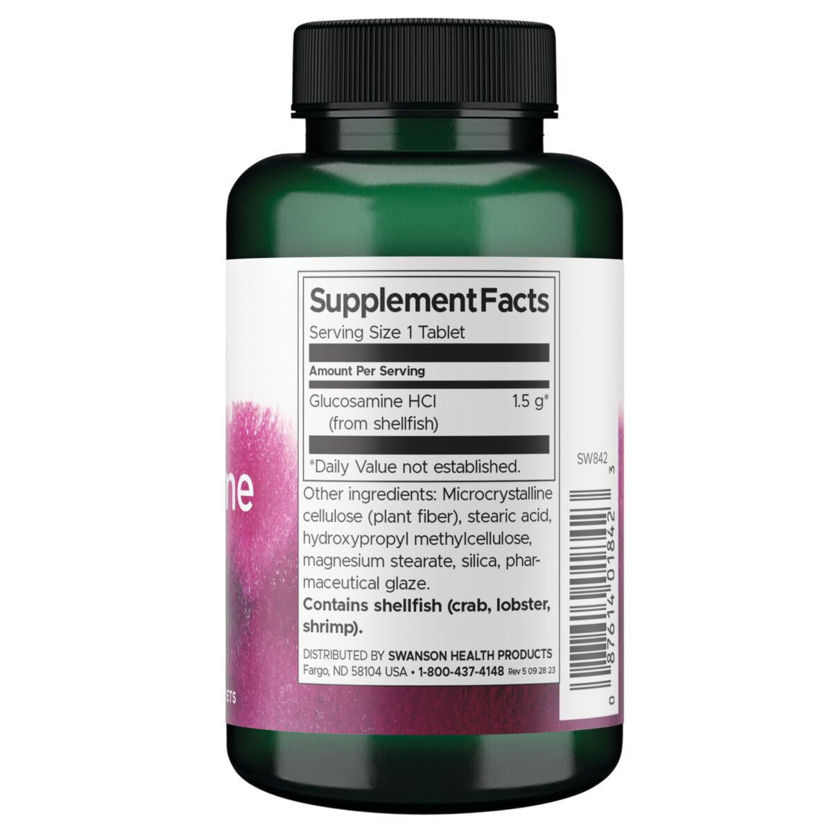 Swanson Suplemento de Clorhidrato de glucosamina 1500mg, 100 tabletas