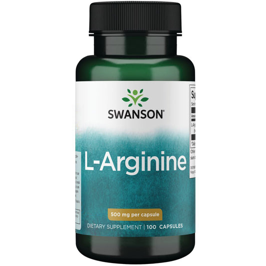 Swanson Suplemento de L-Arginina 500 Mg, 100 Cápsulas