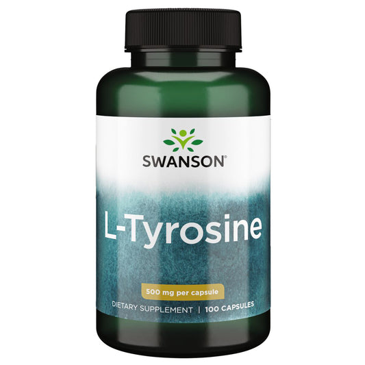 Swanson Suplemento de L-Tirosina 500 mg, 100 Cápsulas