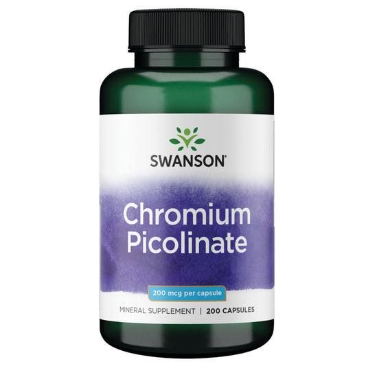 Swanson Suplemento de Picolinato de Cromo 200mcg, 200 cápsulas