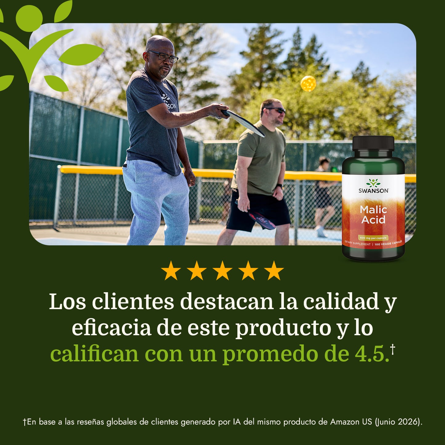 Swanson Suplemento de Ácido Málico 600 mg, 100 cápsulas