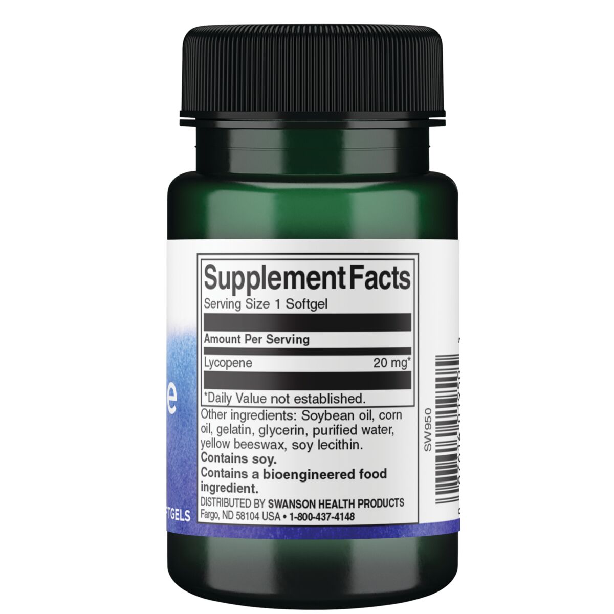 Swanson Suplemento de licopeno 20 mg, 60 cápsulas