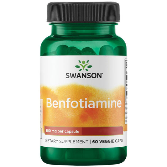 Swanson Suplemento de Benfotiamina - Fuerza Máxima 300mg,  60 cápsulas