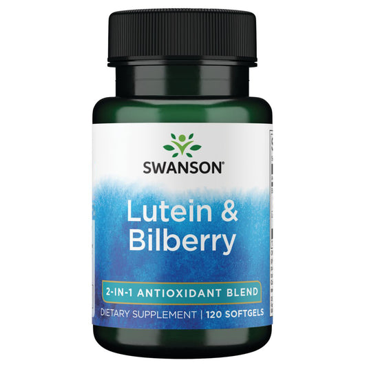 Swanson Suplemento de Luteína y arándano, 120 geles blandos