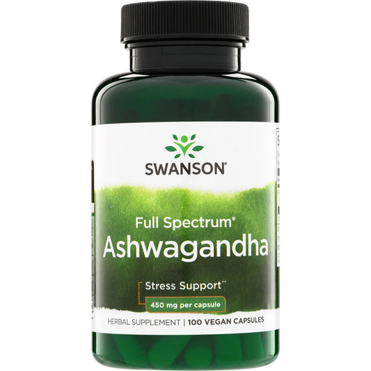 Swanson Suplemento Full Spectrum Ashwagandha, 100 cápsulas