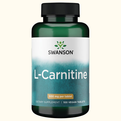 Swanson Suplemento de  L-carnitina 500mg, 100 Tabletas