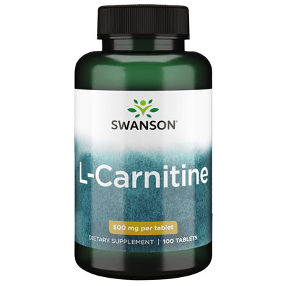 Swanson Suplemento de  L-carnitina  500mg, 100 Tabletas