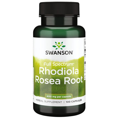 Swanson Suplemento de Raíz de Rhodiola Rosea 400mg, 100 Cápsulas