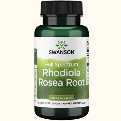 Swanson Suplemento de Raíz de Rhodiola Rosea 400mg, 100 Cápsulas