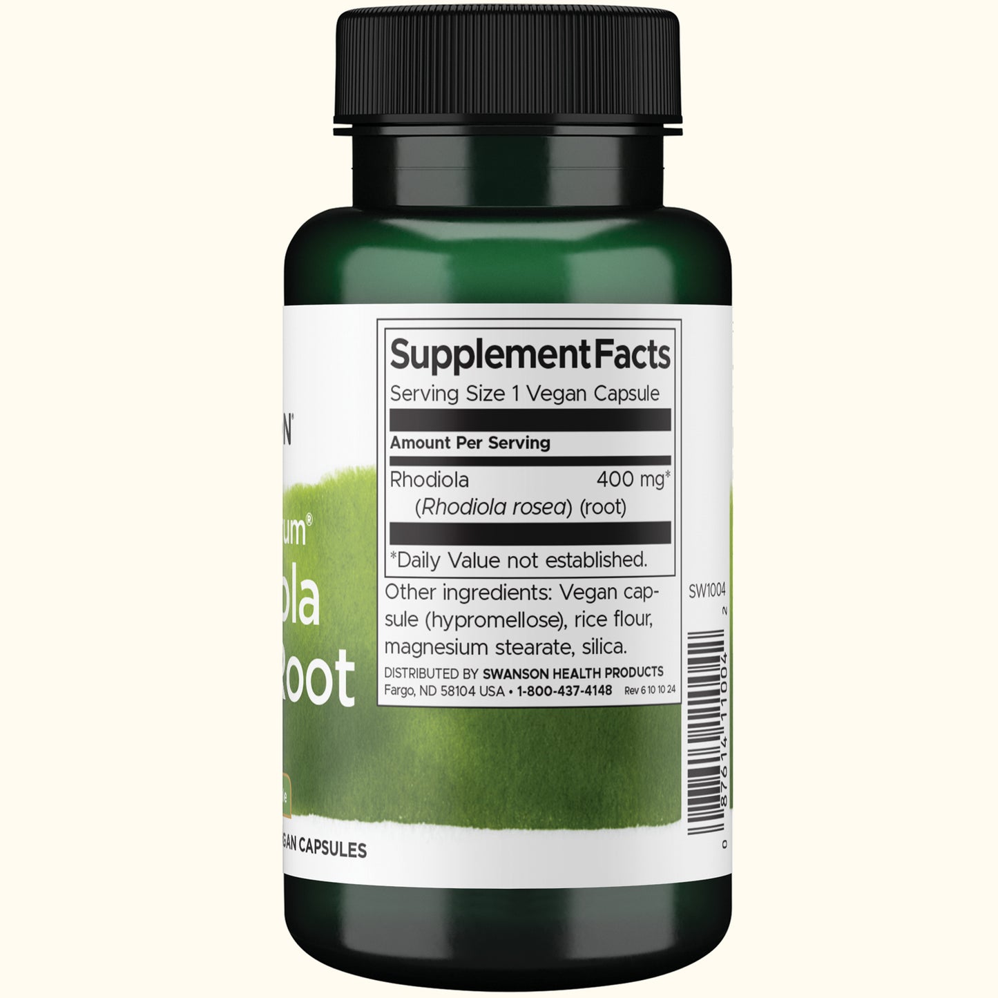 Swanson Suplemento de Raíz de Rhodiola Rosea 400mg, 100 Cápsulas
