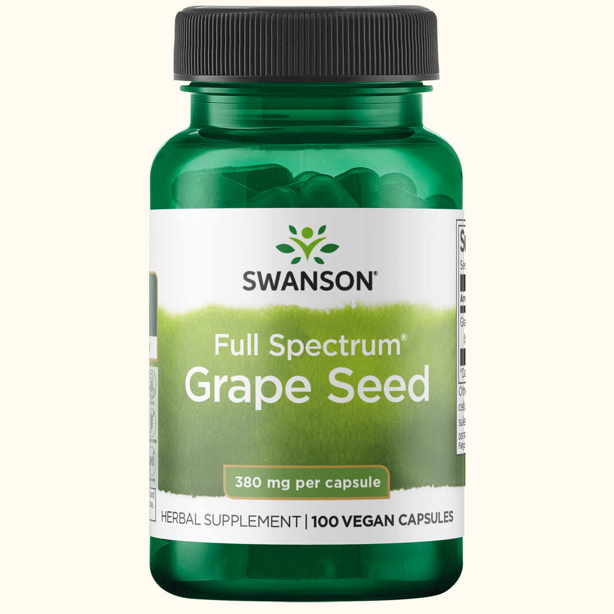 Swanson Premium Suplemento de Semilla de uva 380 mg, 100 cápsulas