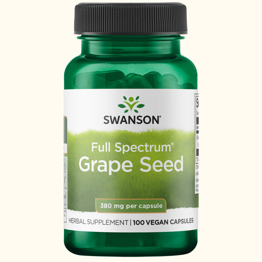 Swanson Premium Suplemento de Semilla de uva 380 mg, 100 cápsulas