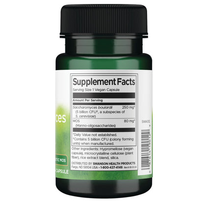 Swanson Suplemento de Saccharomyces Boulardii, 30 cápsulas