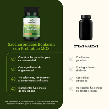 Swanson Suplemento de Saccharomyces Boulardii, 30 cápsulas