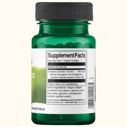 Swanson Suplemento Aceite de orégano, 120 cápsulas blandas