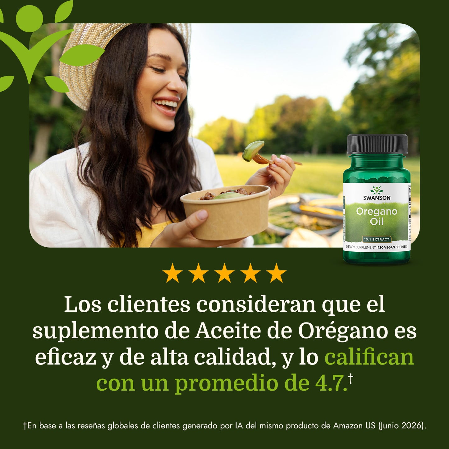 Swanson Suplemento Aceite de orégano, 120 cápsulas blandas