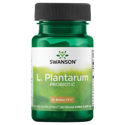Swanson Probioticos L. Plantarum 10 Billones CFU, 30 cápsulas