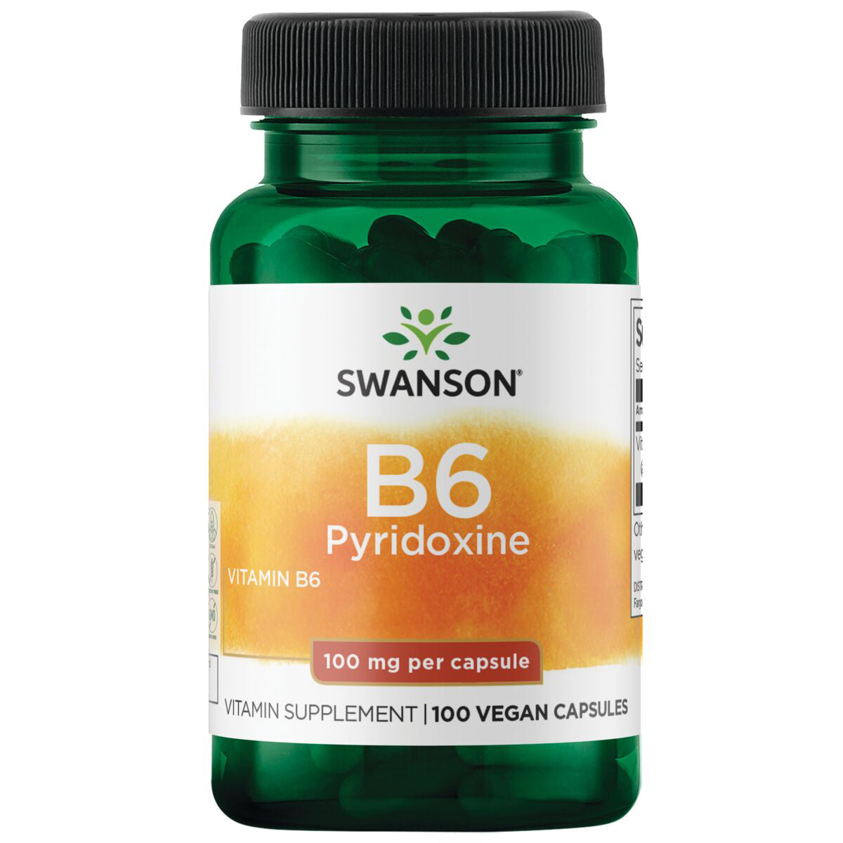 Swanson Vitamina B6 Piridoxina 100mg, 100 Cápsulas