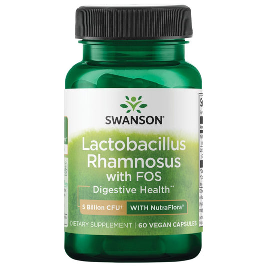 Swanson - Lactobacillus Rhamnosus con Fos 5 mil millones Cfu - 60 cápsulas vegetales