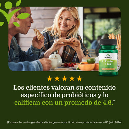 Swanson Probiótico L. Reuteri Plus, 30 cápsulas