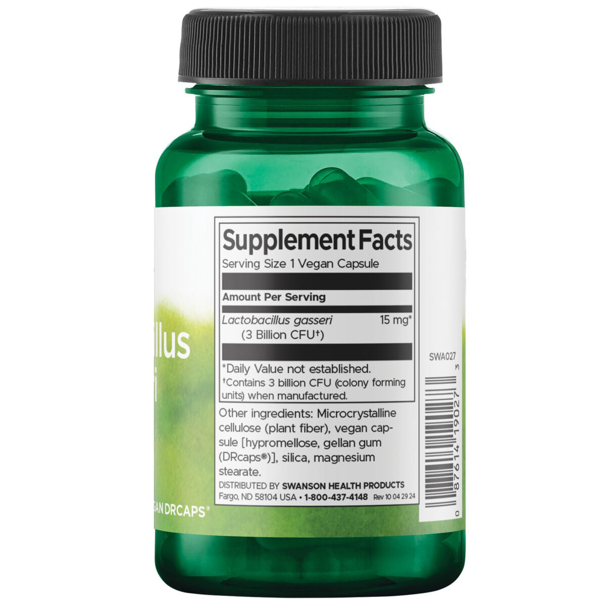 Swanson Probiotico Lactobacillus Gasseri, 60 cápsulas