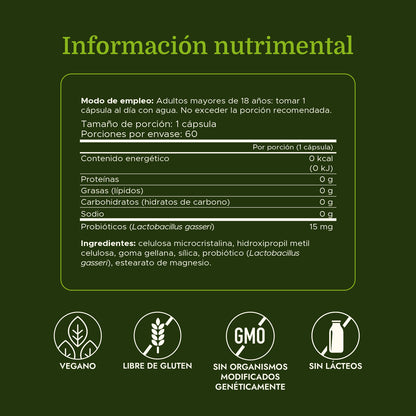 Swanson Probiotico Lactobacillus Gasseri, 60 cápsulas