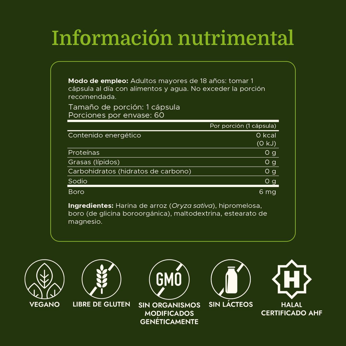 Swanson Suplemento de Boro Albion Glicina Bororgánica 6mg, 60 cápsulas