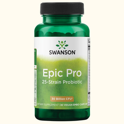 Swanson Probiótico Epic Pro de 25 cepas, 30 Cápsulas