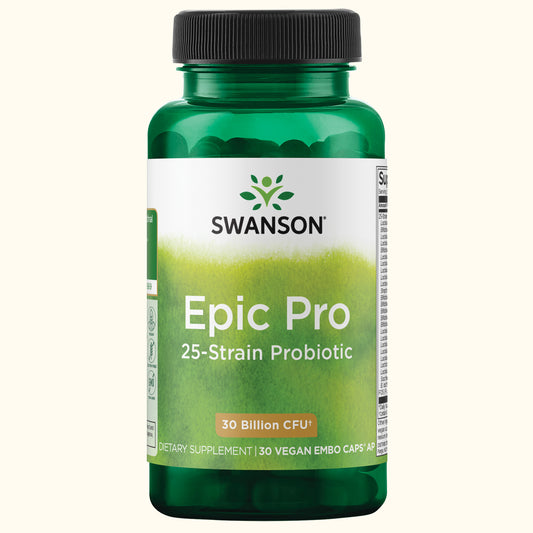 Swanson Probiótico Epic Pro de 25 cepas, 30 Cápsulas