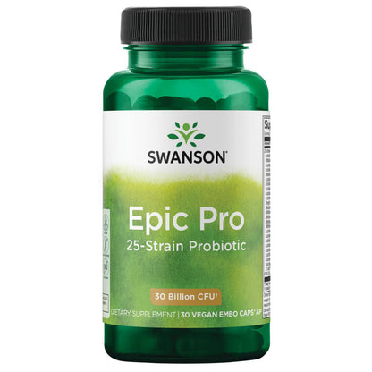 Swanson Probiótico Epic Pro de 25 cepas, 30 Cápsulas