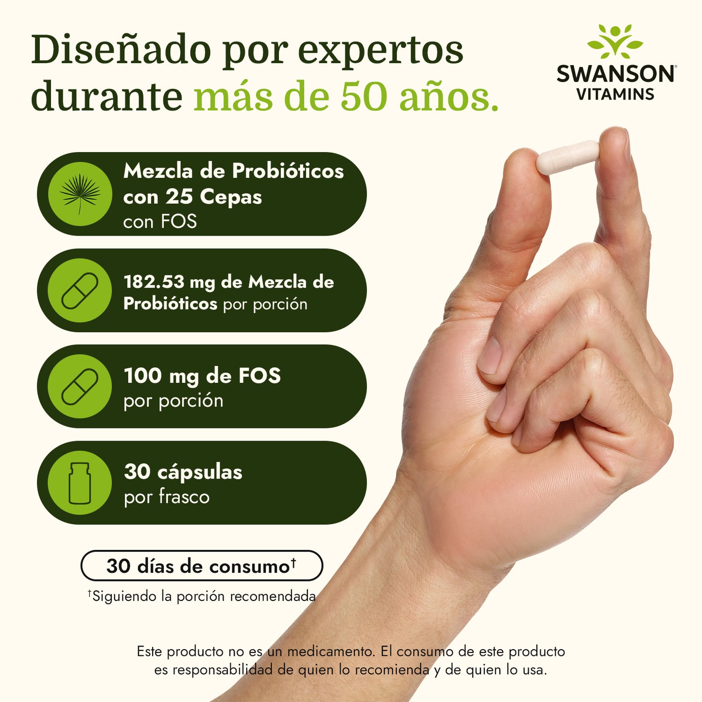 Swanson Probiótico Epic Pro de 25 cepas, 30 Cápsulas